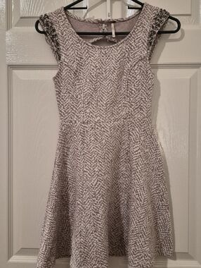 FREE PEOPLE | X-SMALL TALL PETITE |rhinestone jacquard Mini Dress